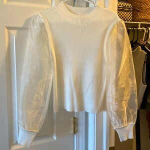 Mesh Sleeve Sweater